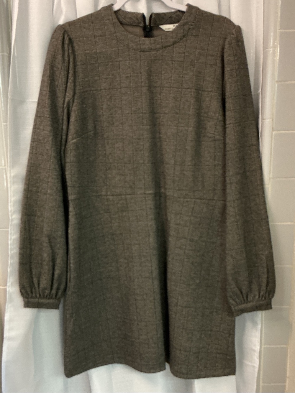 Rebecca Minkoff Men's Gray Quilted Crewneck Sweater